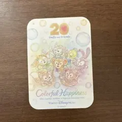 ダッフィー＆フレンズ20周年:カラフルハピネス シール