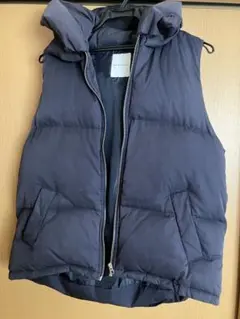 AZUL BY MOUSSY フード付きダウンベスト ネイビー