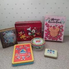 【6個セット】 ディズニー 空き缶 空き箱 お菓子箱