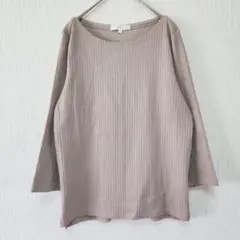 【grove】（M）ボートネックワイドリブカットソー/日常使い/オフィス/上品のサムネイル