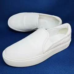 【白革美品❤️】UGG24.5㌢JASSシボ革サイドゴア スリッポン厚底本革　アグ