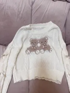 LIZ LISA クマモチーフ ケーブルニット 美品 - メルカリ