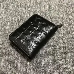 黒 レザー コインケース ジッパー式