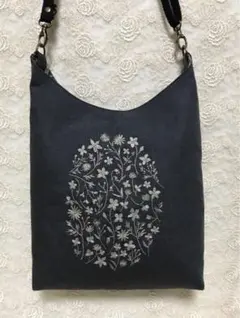 きなさん様 専用コロリンバッグ コットンリネン刺繍生地 ハンドメイド