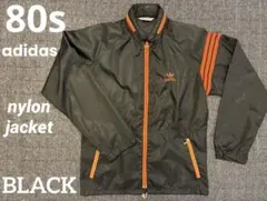 80s adidas アディダス　ナイロンジャケット ブラック　デサント