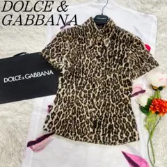 【美品】DOLCE&GABBANA ヒョウ柄シャツ 半袖 モコモコ レオパードのサムネイル