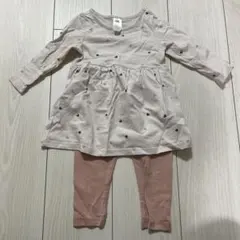 H&M ハート柄ワンピースとレギンスセット 9M