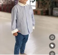 美品BURERRY！ストライプボタンダウンシャツ 90cm