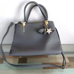 Fleur グレー ショルダーバッグ　2WAY　美品