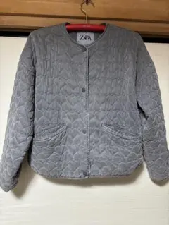 ZARA ハートキルティングジャケット デニム風　Sサイズ