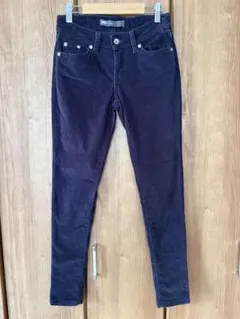 Levi's コーデュロイ スキニーパンツ ネイビー W25