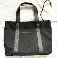 美品 BVLGARI ブルガリ ロゴマニア トートバック ハンドバック ブラック