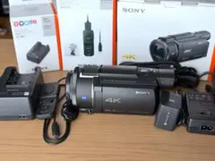 SONY FDR-AX60 4K 純正バッテリー2個 グリップ付 - メルカリ
