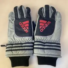 adidas 手袋 グレー ブラック 9-10歳