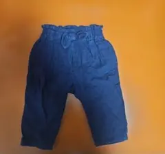 ネイビー ガーゼ生地パンツ 80