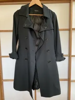 Sourire 黒 トレンチコート サイズ7 インナーダウン付き