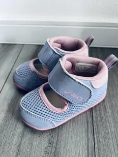asics ベビーシューズ メッシュ　キッズ　ラベンダー　ピンク12cm