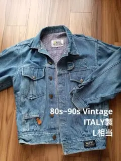 【イタリア製】 希少 POP84 デニムジャケット 80s~90s ユーロ古着