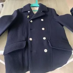 ネイビー ダブルブレスト ピーコート ウールのサムネイル