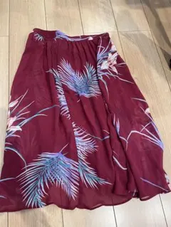 patty woodard フラダンス　スカート バーガンディ