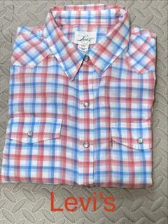 Levi's チェック柄 長袖シャツ　レディースMサイズ