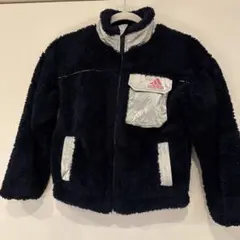 adidas フリースジャケット ネイビー　140