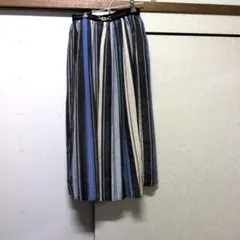 ストライプ柄 ロングフレアスカートのサムネイル