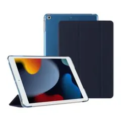 【新品】iPad ケース☆10.9☆スタンド機能付☆ネイビー☆紺 青 ブルー