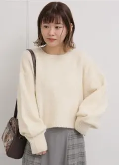 ehka sopo 無地／マルチボーダーショート丈ニットのサムネイル