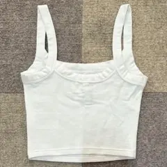 新品未使用 タンクトップ トップス ショート丈 レディース ホワイト XXS