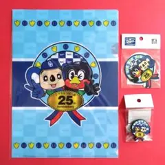 つば九郎 ドアラ　クリアファイル　ピンバッジ　ステッカー2枚