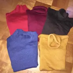 激安！ ハイネックニット 春まで使える UNIQLO ウール混もあり