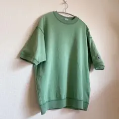 チャンピオン x モンキータイム　ピグメント リブTシャツ　グリーン