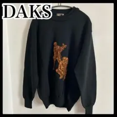 DAKS 長袖 ニットセーター ブラック 大きめサイズ ゴルフ GOLFのサムネイル