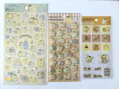 サンリオ　ポムポムプリン　ぷくっとシール　箔押しシール