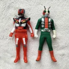 ✨仮面ライダー フィギュア 2体セット✨仮面ライフだーV3 電王 ソフビ 11㎝