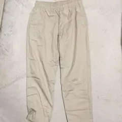 GUベージュ ウエストゴム カジュアルパンツ