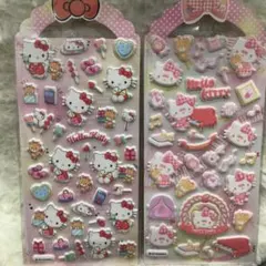 海外正規品　Hello Kitty ぷっくりシール　ぷくぷくシール　シールセット