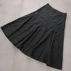 b4448 UNIQLO U ブラック フレアロングスカート