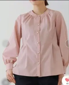 お値下げ【未使用】SONO☆フレアブラウス　ピンク　UVカットのサムネイル