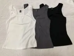 タンクトップ 3枚セット ホワイト グレー ブラック