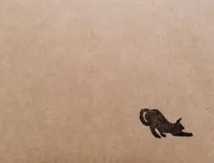 消しゴムはんこ。のびーる猫