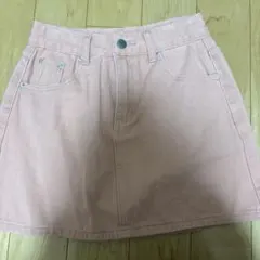 SHEIN ピンクデニムスカート
