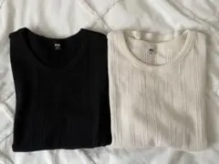 ユニクロ　ソフトリブ　クルーネックT 半袖