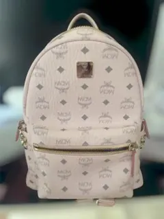 【交渉可】MCM パウダーピンク スモールサイズ リュック スタッズのサムネイル