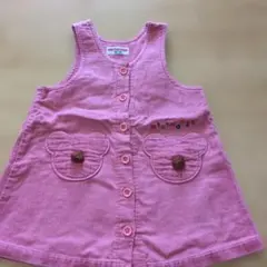 ミキハウス　　ピンク ジャンバースカート 100