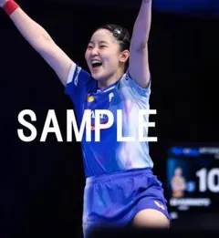 1214 張本美和　女子卓球　2L版写真　5枚セット