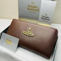 【新品 未使用】VivienneWestwood 長財布 ブラウン 茶 人気
