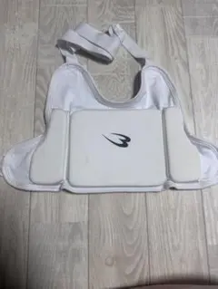 ホワイト 合成皮革 防具 約30cm x 25cm