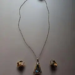 アバロンシェル ネックレスとイヤリングセット